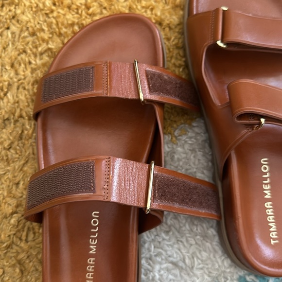GORGEOUS Cognac leather Tamara Mellon Sandals - adjustable two straps! - Picture 6 of 6